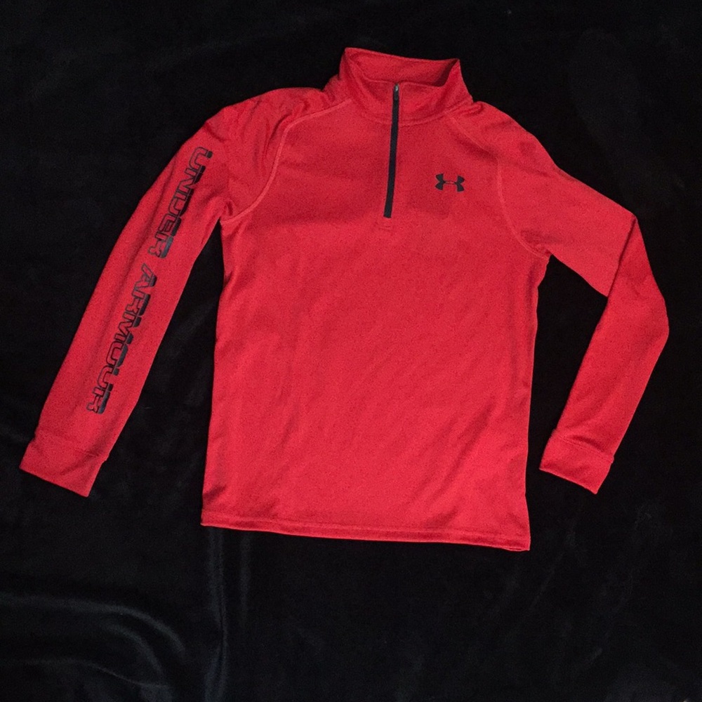 NWT Under Armour Boys 3/4 Zip Athletic Shirt
